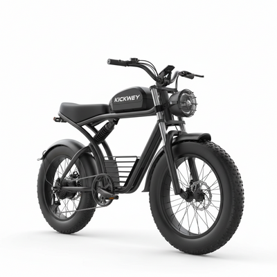 Kickwey K7 Electric bike 1500W Motor 48V 23AH Adult Electric bicycle 20 Inch Fat Tire 32MPH 7-Speed Mountain electric bike