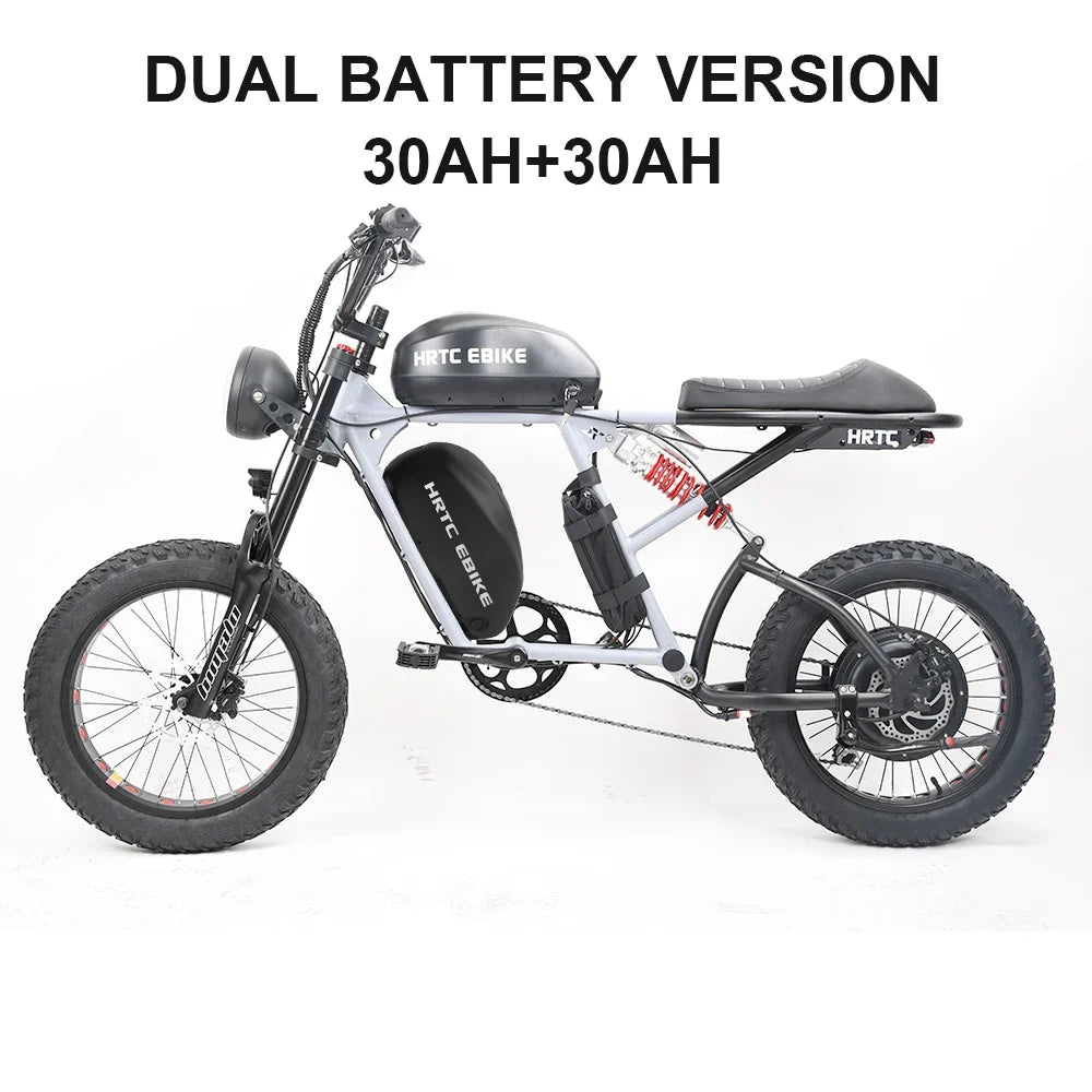 Electric Retro Motorcycle with Soft Tail, High Power Motor, Off-Road Motorbike, Off-road Bicycle, 20 Super Ebike, 48V, 1500W