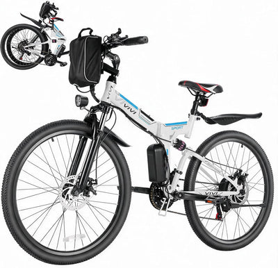 M026TGB Electric Bike 26" Electric Bike for Adults, 500W (Peak 1000W Motor Folding Electric Mountain Bike, 48V Removable Battery Ebike, 21 Speed Ebike, up to 50 Miles