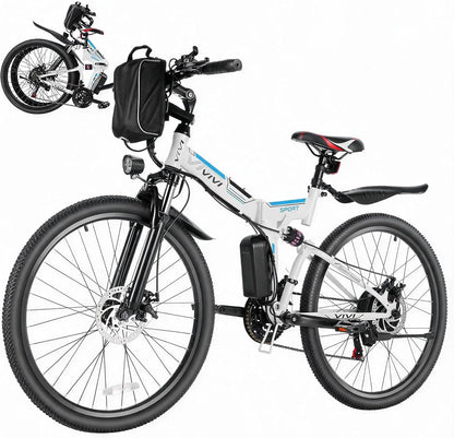M026TGB Electric Bike 26" Electric Bike for Adults, 500W (Peak 1000W Motor Folding Electric Mountain Bike, 48V Removable Battery Ebike, 21 Speed Ebike, up to 50 Miles