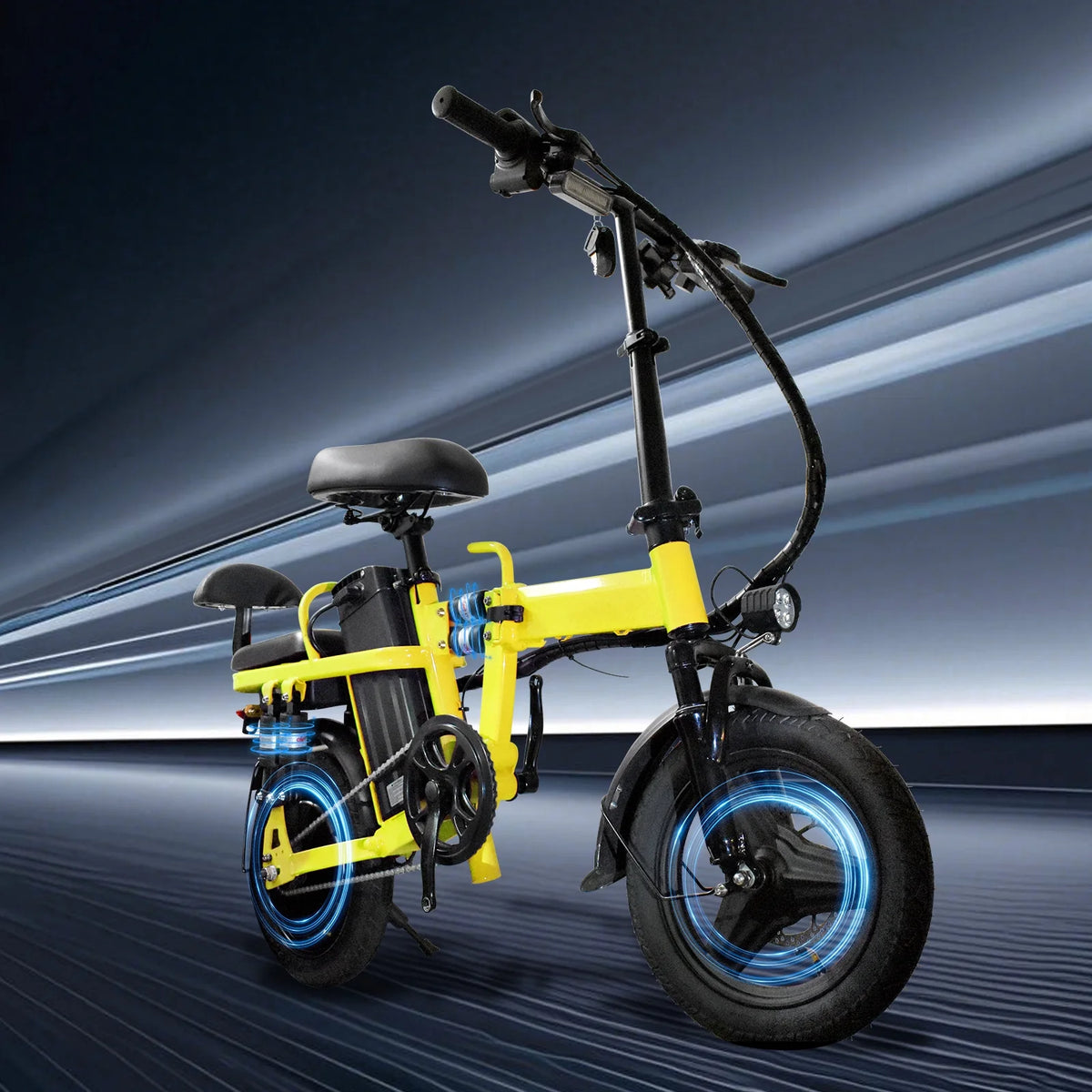 14" Foldable E-Bike: 48V 750W Peak Power,48V 20Ah Removable Lithium-Battery, 15.5Mph, 50Mile Range, 243Lbs Capacity, Electric Bike for Commuting & Short Trips — product view 10