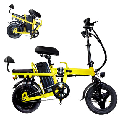 14" Foldable E-Bike: 48V 750W Peak Power,48V 20Ah Removable Lithium-Battery, 15.5Mph, 50Mile Range, 243Lbs Capacity, Electric Bike for Commuting & Short Trips — product view 2