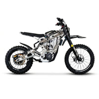 Electric Dirt Bike Built for Off-Road Adventures, Motocross Components, All-Terrain Performance, Premium Build — Studio Shot