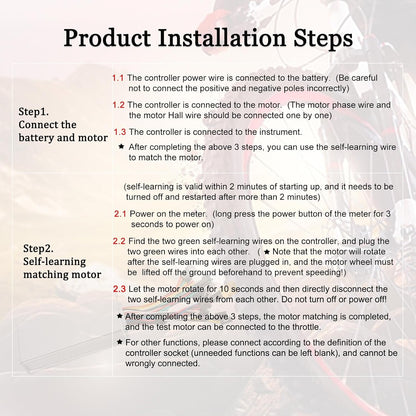 24V 36V 48V Ebike Controller Kit 500W Brushless Controller and LCD Display | 25A Brushless Motor Controller for Ebike, Electric Scooter Controller Replacement or Upgrade, Hall E Bike Speed Controller — product view 11
