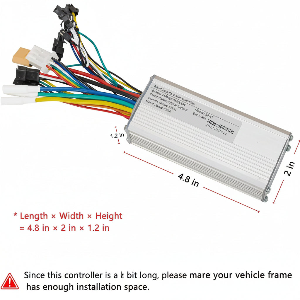 24V 36V 48V Ebike Controller Kit 500W Brushless Controller and LCD Display | 25A Brushless Motor Controller for Ebike, Electric Scooter Controller Replacement or Upgrade, Hall E Bike Speed Controller — product view 8
