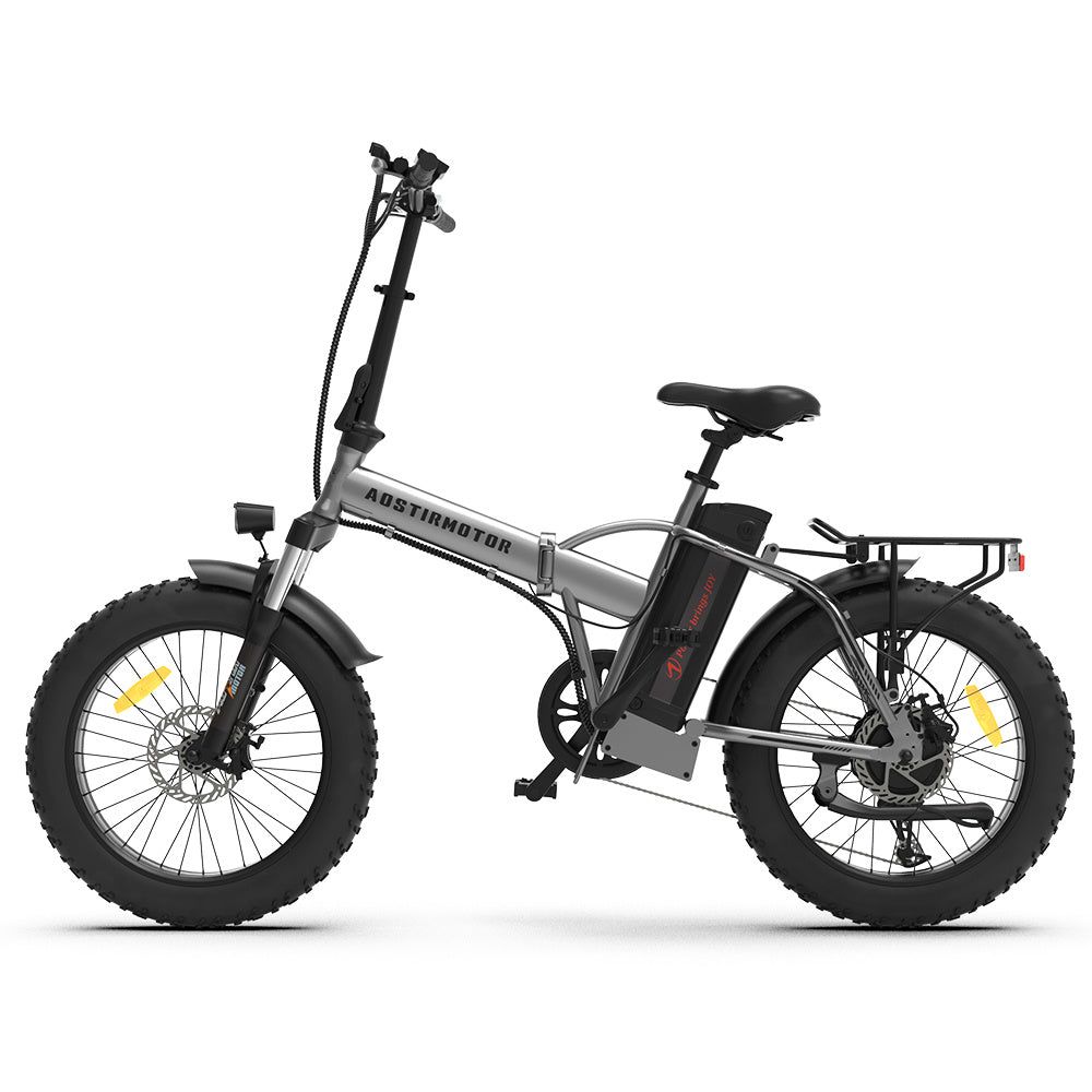 20x4.0 Inch Foldable Fat Tire Electric Bike 48V 12.5AH Extended Range Dual Disc Brakes  Fenders
