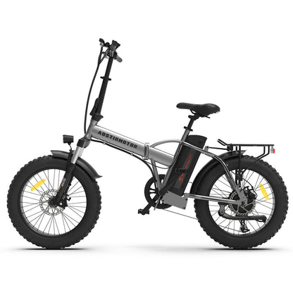 20x4.0 Inch Foldable Fat Tire Electric Bike 48V 12.5AH Extended Range Dual Disc Brakes  Fenders