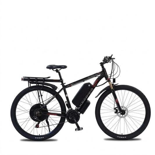 Ebike AKEZ 1000W CityElectricBike Detachable 13Ah Battery Electric Bike 60 Mile Range Dual Disc Brake Alloy Electric Bike