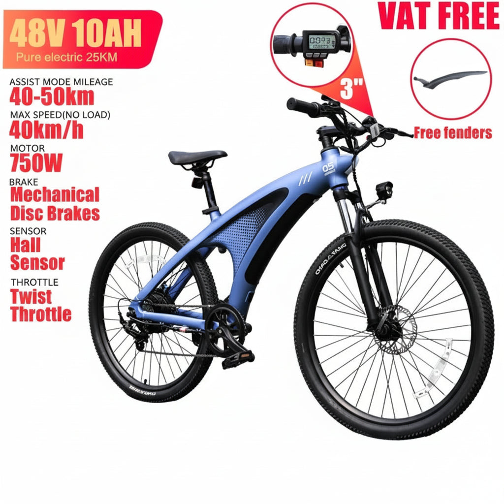 HUANCI Q5 Electric Bike for Adults 2000W Off-road Tire E Bike 48V 20Ah Battery 60KM/H Electric Bicycle for Commuting Long Range