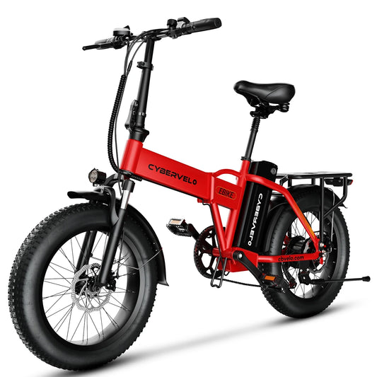 Cybervelo 1000W Ebike For Adults,Removable Battery EBike,28+MPH,Foldable Electric Bike,80 Miles Max Range,Fat Tire EK4 EK5