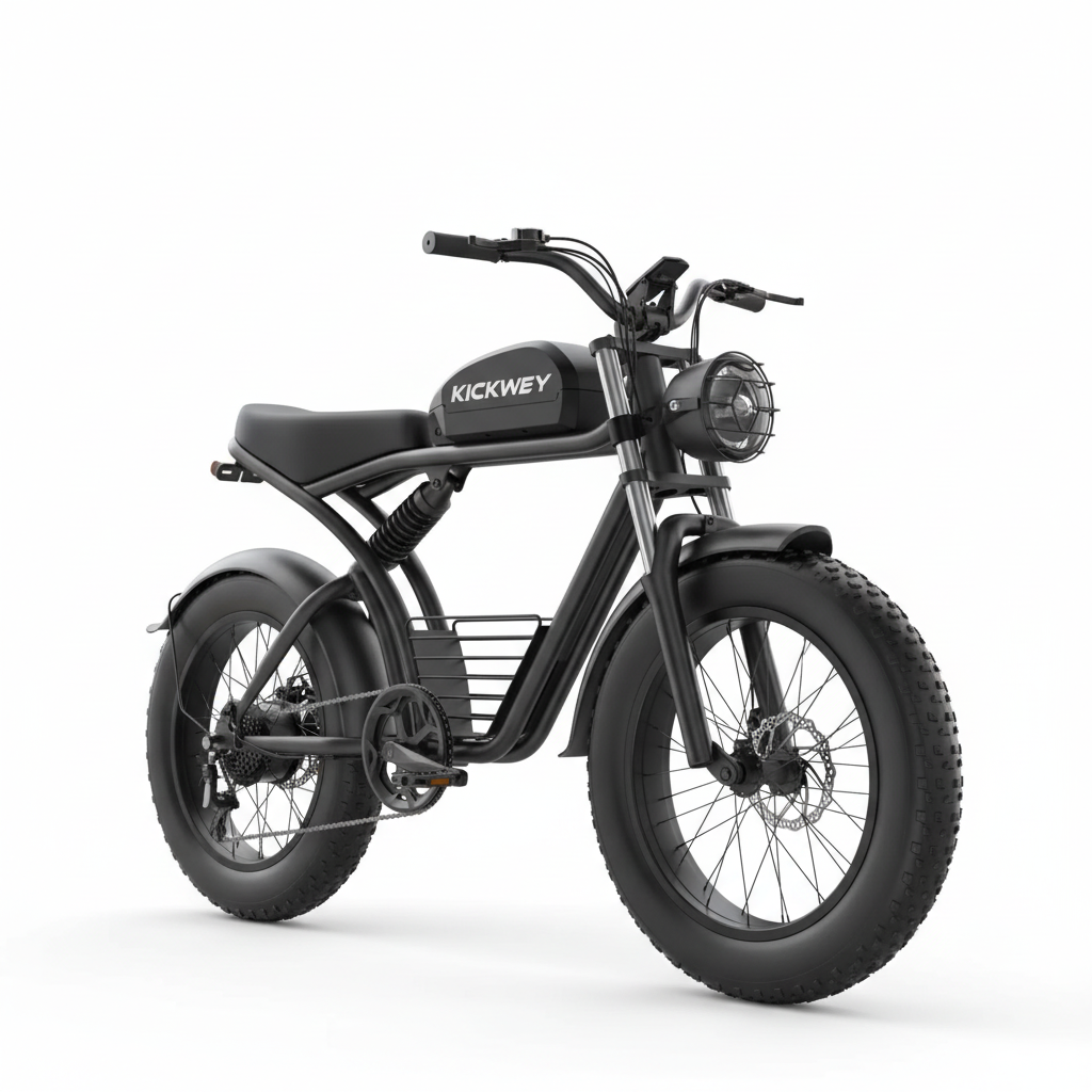 Kickwey K7 Electric bike 1500W Motor 48V 23AH Adult Electric bicycle 20 Inch Fat Tire 32MPH 7-Speed Mountain electric bike
