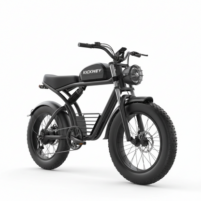 Kickwey K7 Electric bike 1500W Motor 48V 23AH Adult Electric bicycle 20 Inch Fat Tire 32MPH 7-Speed Mountain electric bike