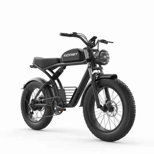 Kickwey K7 Electric bike 1500W Motor 48V 23AH Adult Electric bicycle 20 Inch Fat Tire 32MPH 7-Speed Mountain electric bike