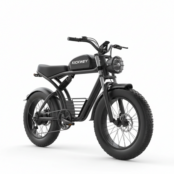 Kickwey K7 Electric bike 1500W Motor 48V 23AH Adult Electric bicycle 20 Inch Fat Tire 32MPH 7-Speed Mountain electric bike