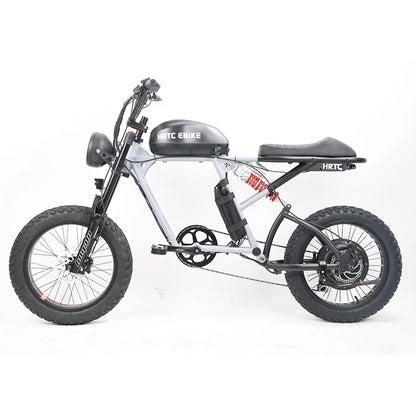 Electric Retro Motorcycle with Soft Tail, High Power Motor, Off-Road Motorbike, Off-road Bicycle, 20 Super Ebike, 48V, 1500W