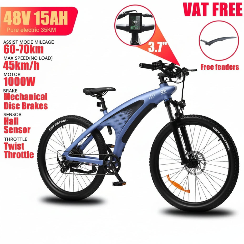 HUANCI Q5 Electric Bike for Adults 2000W Off-road Tire E Bike 48V 20Ah Battery 60KM/H Electric Bicycle for Commuting Long Range