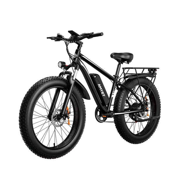AMYET Electric Bike EB26 Adults Electric Bicycle Peak 1500W 48V 15AH e bike 26" Fat Tire Mountain Bike 31mph  Electric Dirt Bike