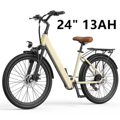 Adults Electric Bicycle, 26" 24" Electric Mountain Bike with 36V Battery Peak 500W Motor,21 Speed Ebike Electric Bike for Adults