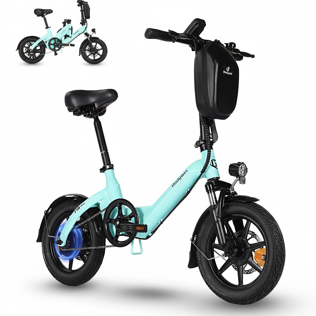 Bodywel T16Pro 250W 36V 10.4Ah Electric Folding Bike 14 Shock Absorber Double Disc Brakes LCD Urban Commute