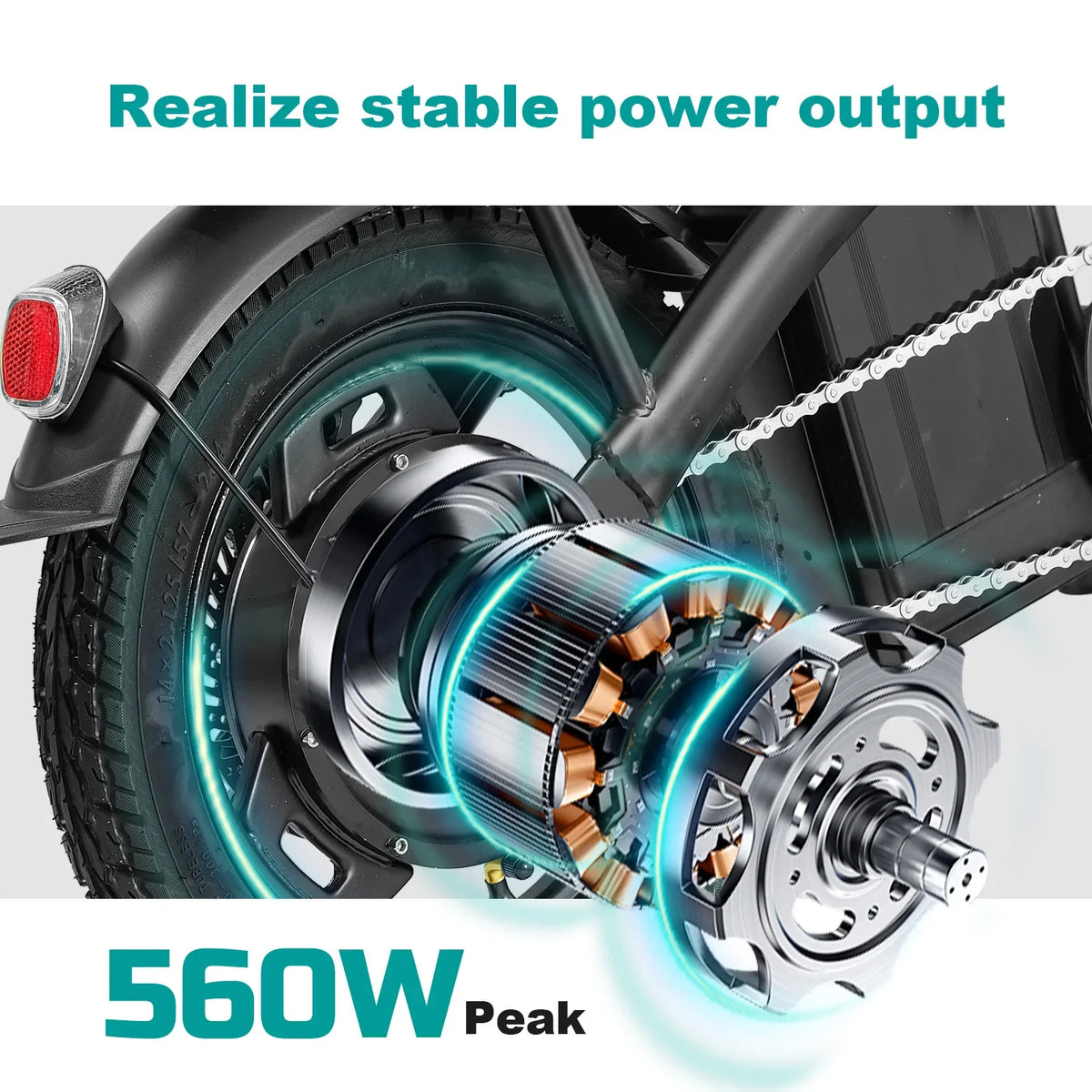 Adult Electric Bike, 20 MPH,560W Motor,48V Removable Battery,14inch Folding Electric Bike,Maximum 32 Miles,1Year Warranty Ebike