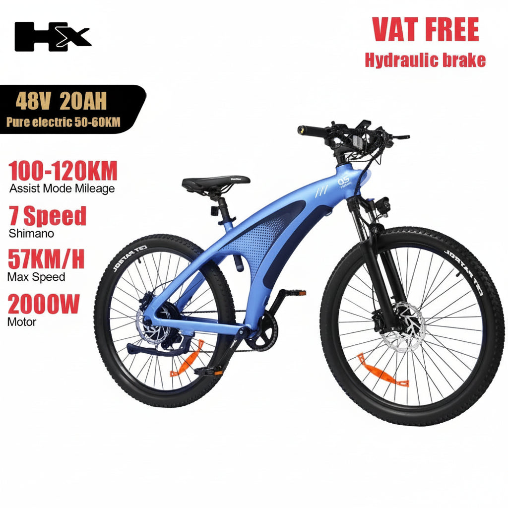 HX Q5 Ebike 2000W Adults Electric Bike 85Nm 57KM/H Electric Bicycle 27.5*2.25 Inch Removable battery Electric Mountain Bike