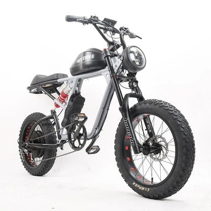 Electric Retro Motorcycle with Soft Tail, High Power Motor, Off-Road Motorbike, Off-road Bicycle, 20 Super Ebike, 48V, 1500W