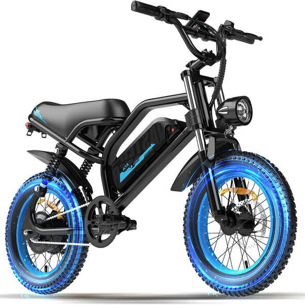 Electric Bike, A13 16'' Ebike for Adults/Teens, 1000W Peak Fat Tire E-Bike with 36V/12.8Ah Removable Battery, up to 20MPH, 45 Mile Range, Electric Dirt/Mountain Bike for Youth/Woman/Men