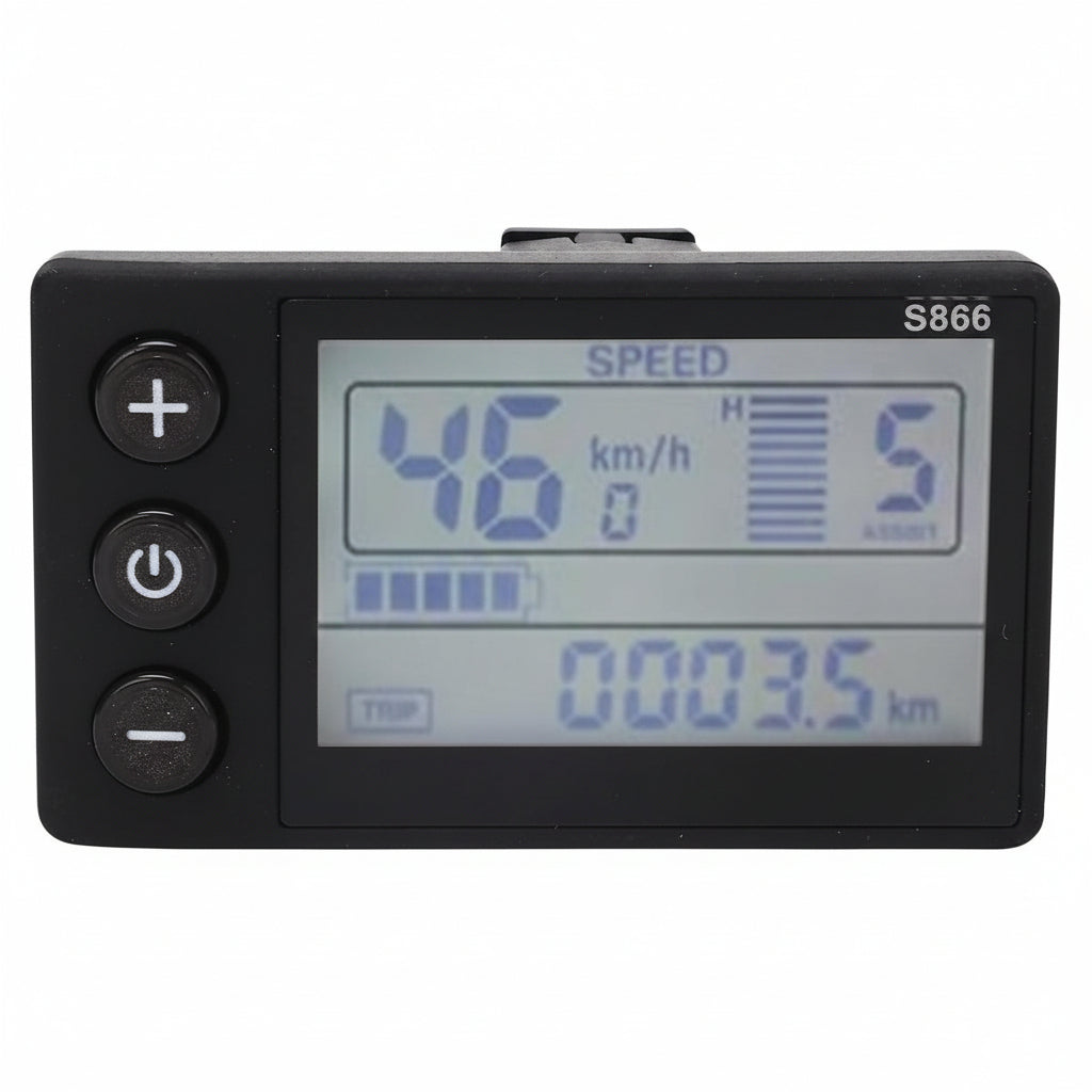 Electric LCD Display Smart Computer Handlebar Mount, IP65 Electric Cycle Computer Electric Scooter Control Panel, Speedometer Odometer for Replacement