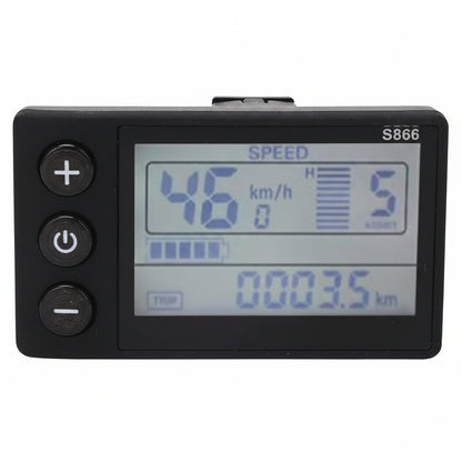 Electric LCD Display Smart Computer Handlebar Mount, IP65 Electric Cycle Computer Electric Scooter Control Panel, Speedometer Odometer for Replacement
