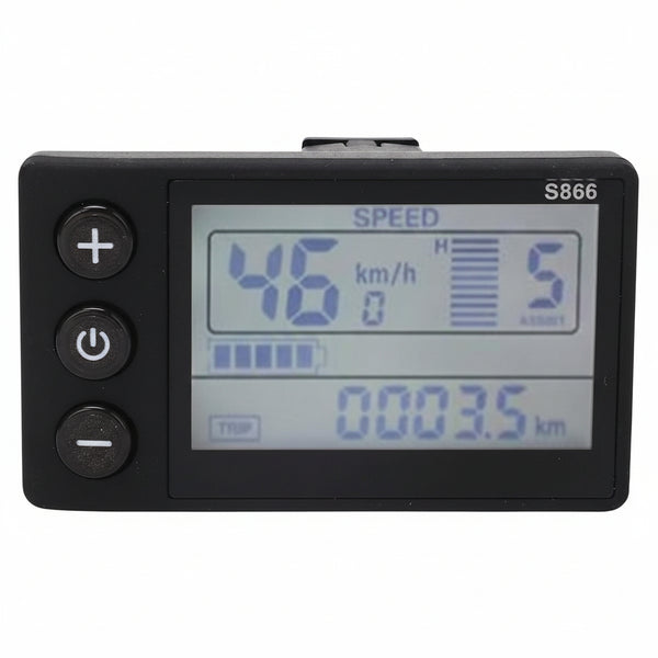 Electric LCD Display Smart Computer Handlebar Mount, IP65 Electric Cycle Computer Electric Scooter Control Panel, Speedometer Odometer for Replacement