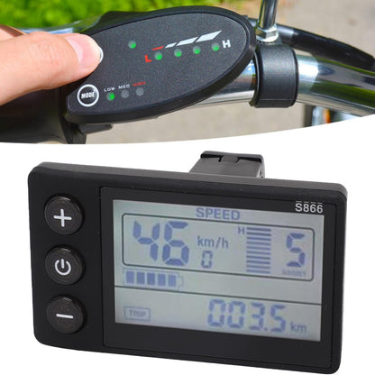 Electric LCD Display Smart Computer Handlebar Mount, IP65 Electric Cycle Computer Electric Scooter Control Panel, Speedometer Odometer for Replacement — product view 3