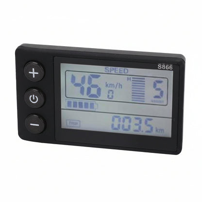 Electric LCD Display Smart Computer Handlebar Mount, IP65 Electric Cycle Computer Electric Scooter Control Panel, Speedometer Odometer for Replacement — product view 4