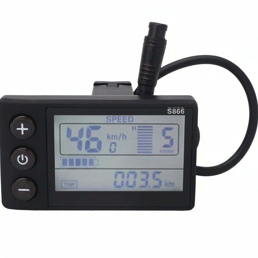 Electric LCD Display Smart Computer Handlebar Mount, IP65 Electric Cycle Computer Electric Scooter Control Panel, Speedometer Odometer for Replacement — product view 6