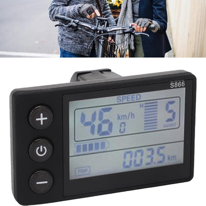 Electric LCD Display Smart Computer Handlebar Mount, IP65 Electric Cycle Computer Electric Scooter Control Panel, Speedometer Odometer for Replacement — product view 8